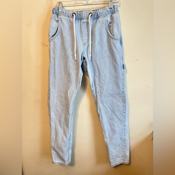 One teaspoon Shabbies Drawstring‎ Boyfriend Jeans Light Wash Small Slouchy - Picture 1 of 4